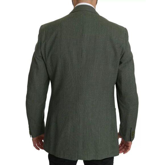 Romeo Gigli Green Linen Blazer One Piece Single Breasted Men's Jacket - Picture 2 of 5